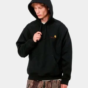 Sudadera Capucha AMERICAN SCRIPT - Black
