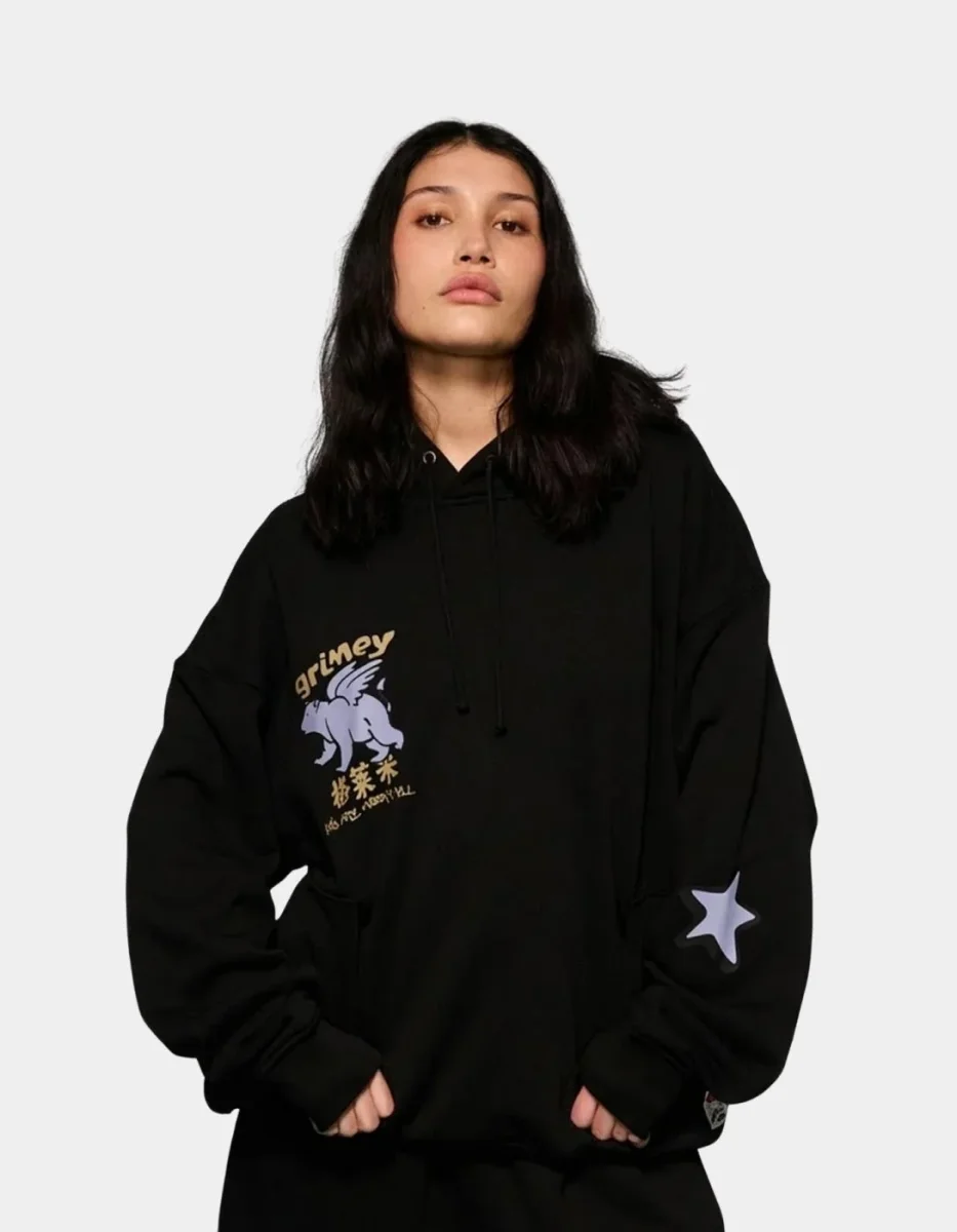 Sudadera Capucha GRIMEY CONCREAT JUNGLE - Black - Imagen 2