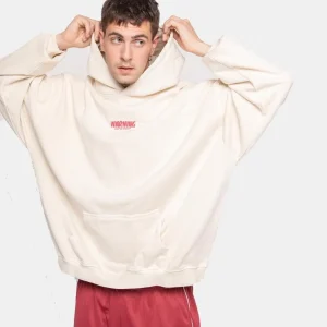 Sudadera Capucha KAOTIKO WASHED WARNING - Bone
