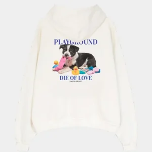 Sudadera Capucha KAOTIKO WASHED DIE OF LOVE - Ivory