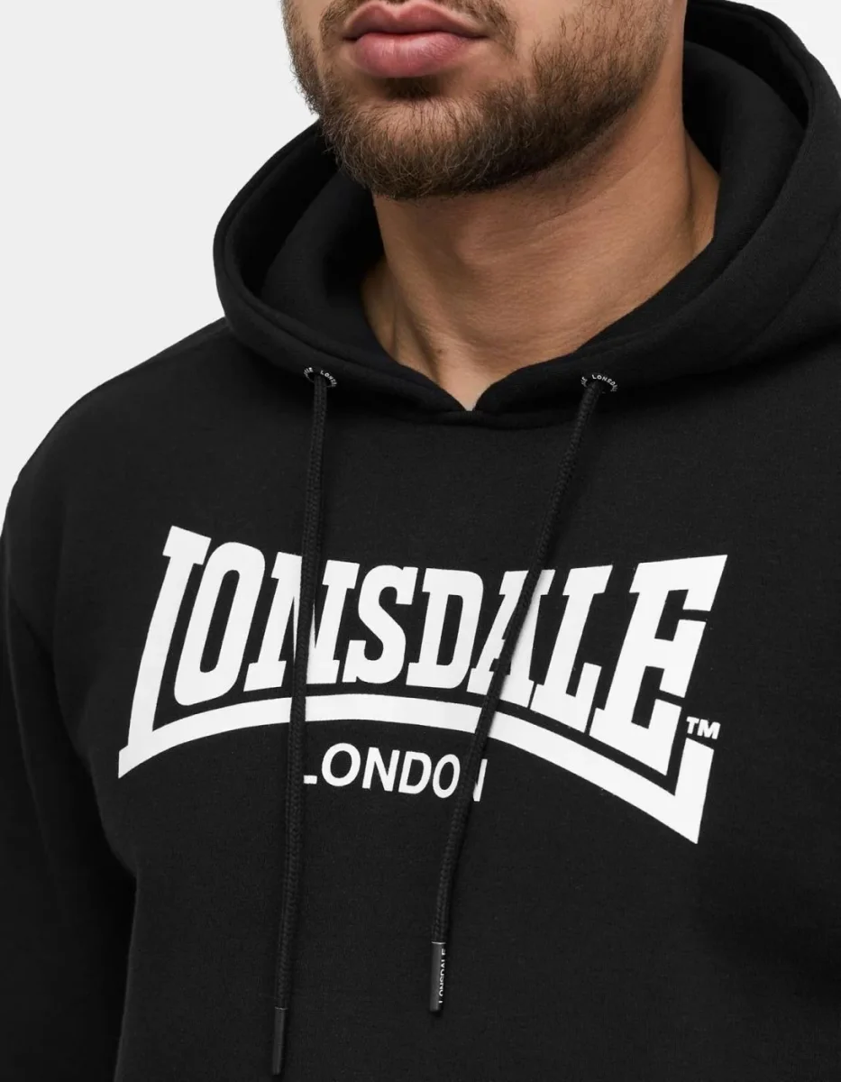 Sudadera Capucha LONSDALE BICKINGTON - Black/White - Imagen 5