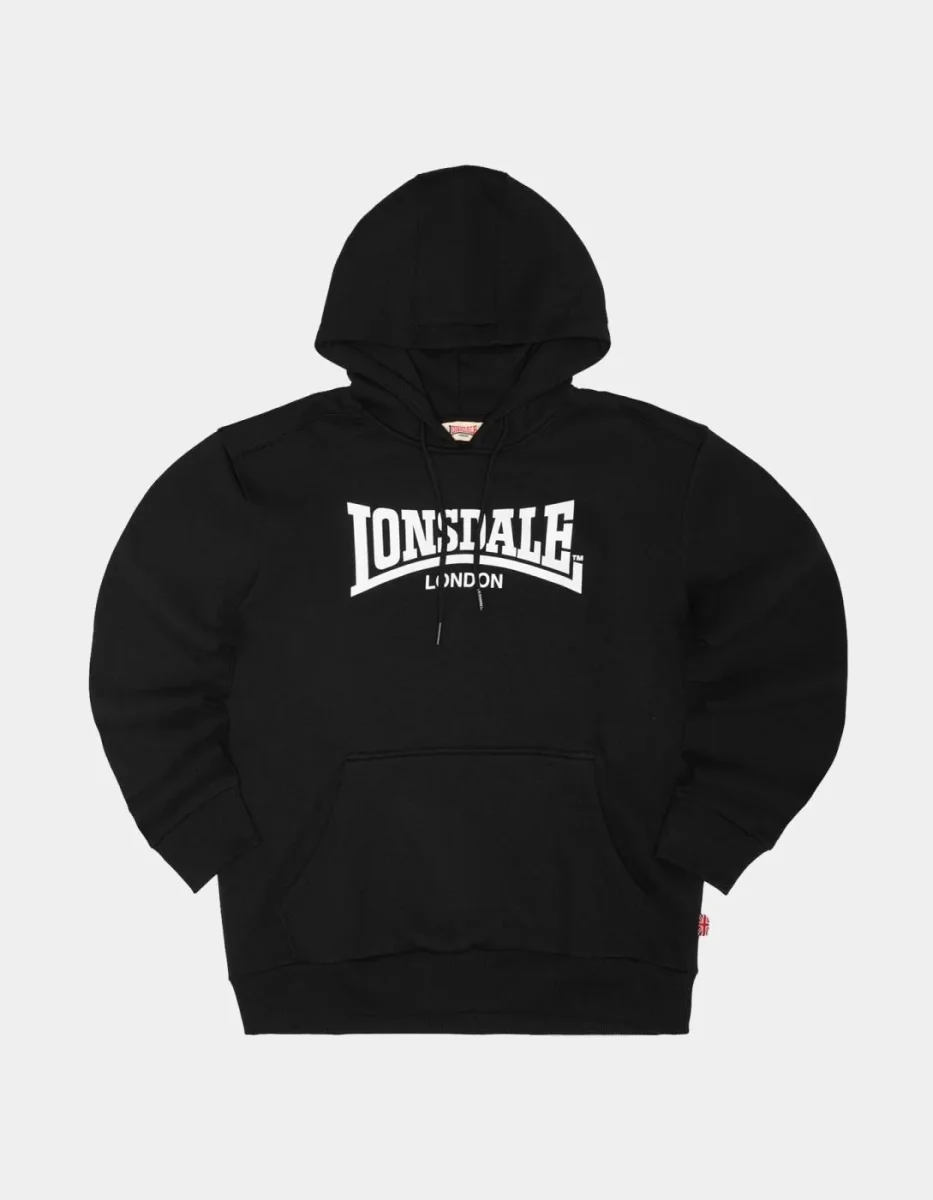 Sudadera Capucha LONSDALE BICKINGTON - Black/White - Imagen 6