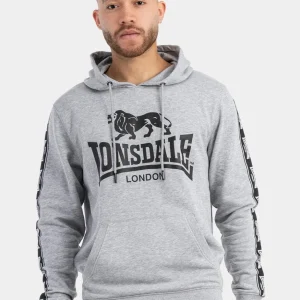 Sudadera Capucha Lonsdale SCOUSBURGH - Marl Grey/Black/Whit