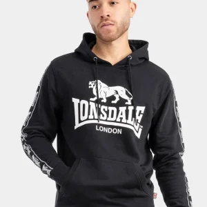 Sudadera Capucha Lonsdale SCOUSBURGH - Black/White