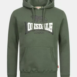 Sudadera Capucha LONSDALE THURNING - Olive/Black/White