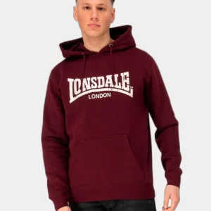Sudadera Capucha LONSDALE WOLTERTON - Oxblood/Ecru