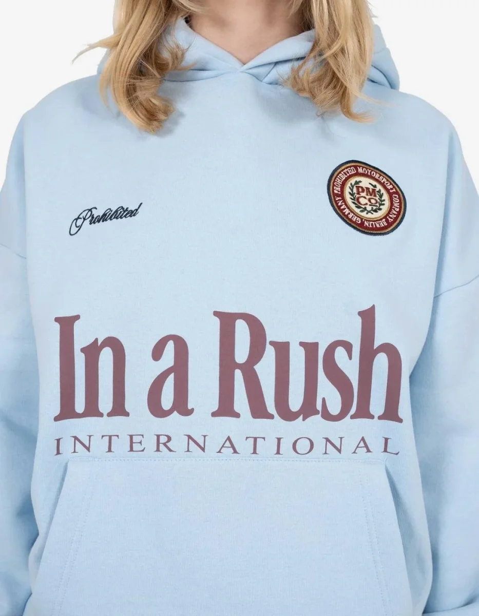 Sudadera Capucha PROHIBITED INTERNATIONAL - Light Blue - Imagen 5