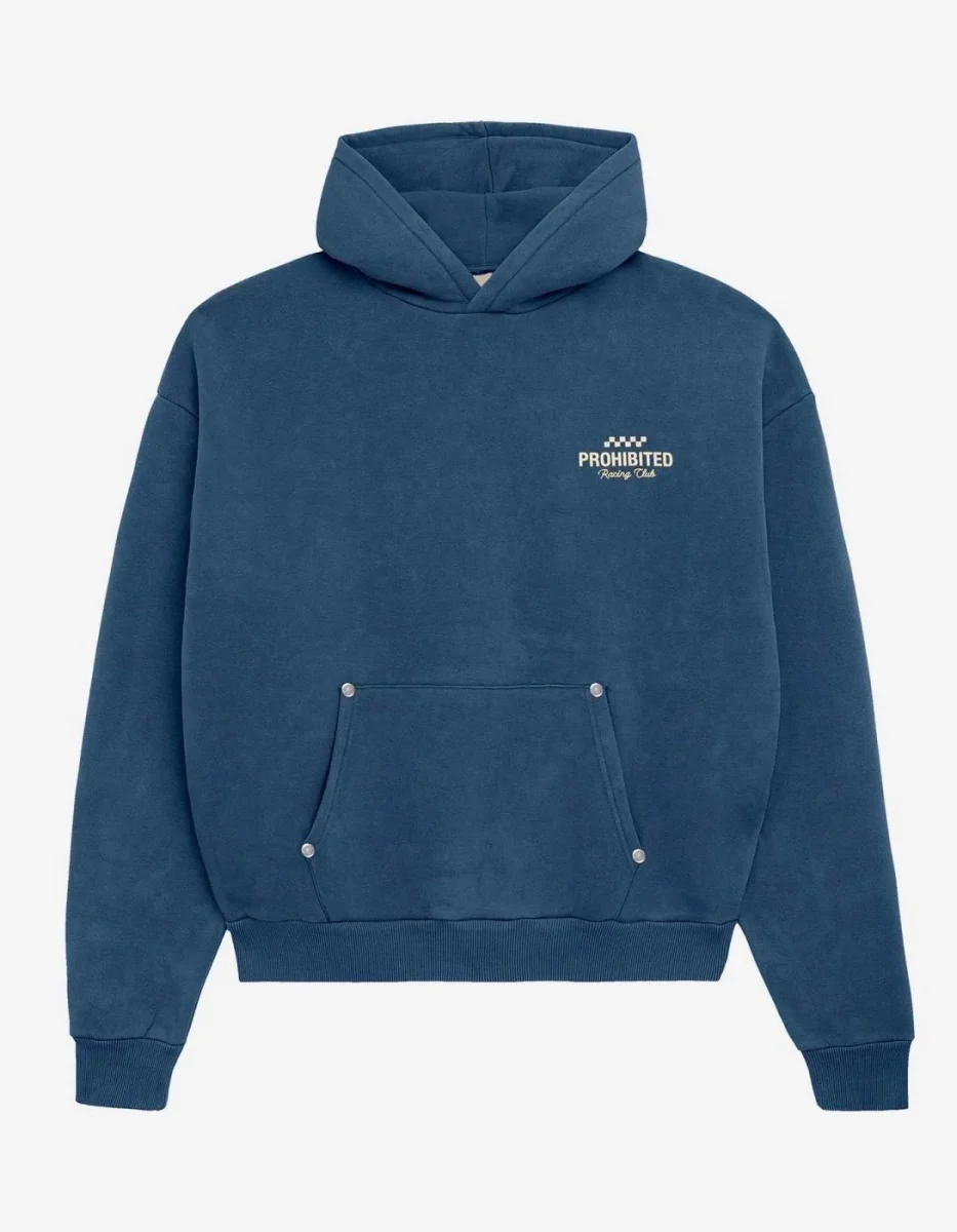Sudadera Capucha PROHIBITED RACING CLUB - Blue - Imagen 7