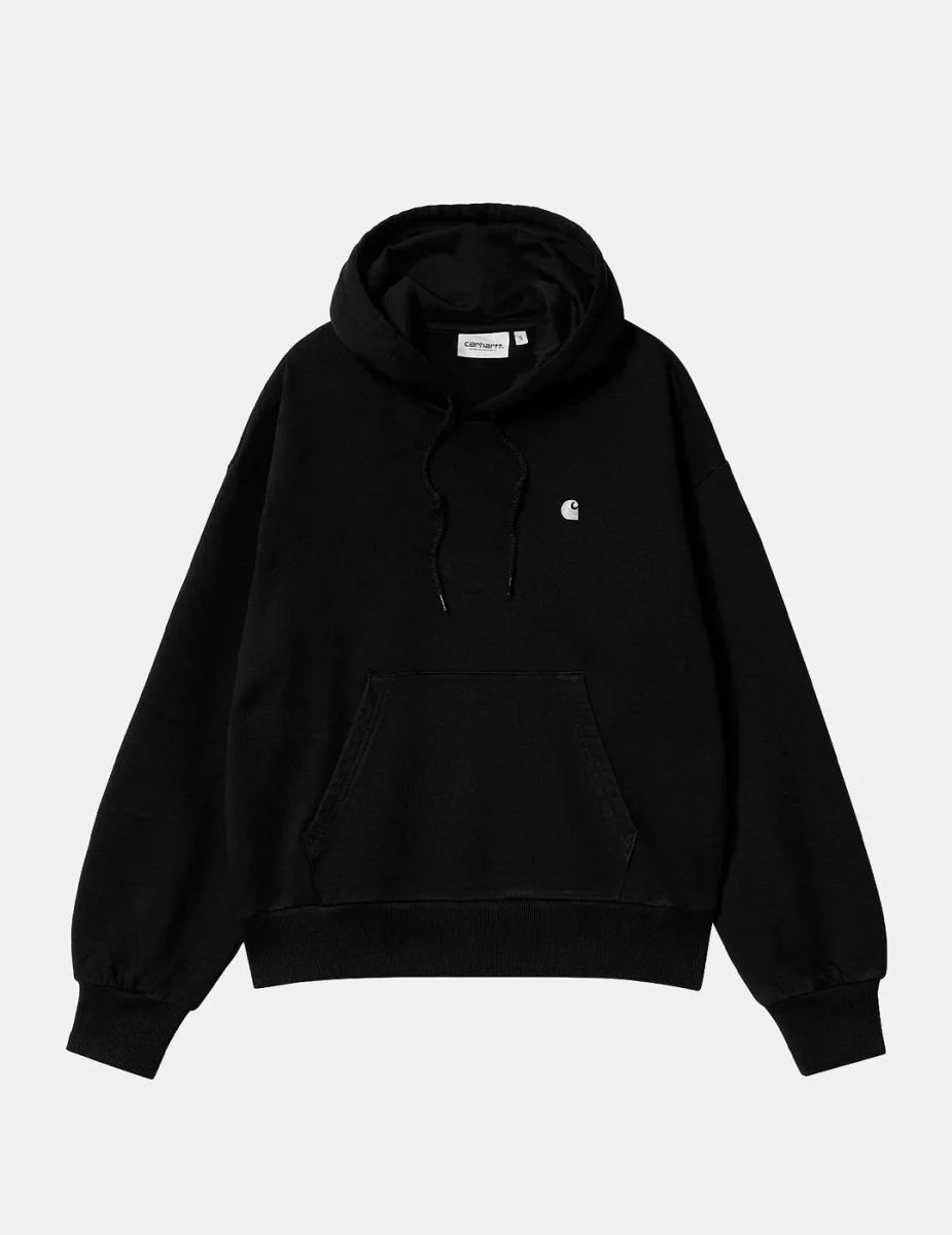 Sudadera CARHARTT WIP W' HOODED CASEY - Black/Silver - Imagen 5