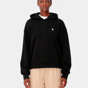 Sudadera CARHARTT WIP W' HOODED CASEY - Black/Silver