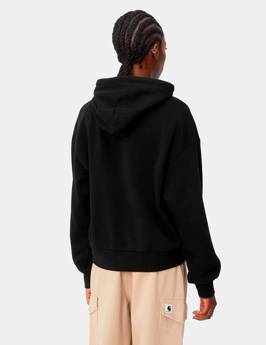 Sudadera CARHARTT WIP W' HOODED CASEY - Black/Silver - Imagen 3