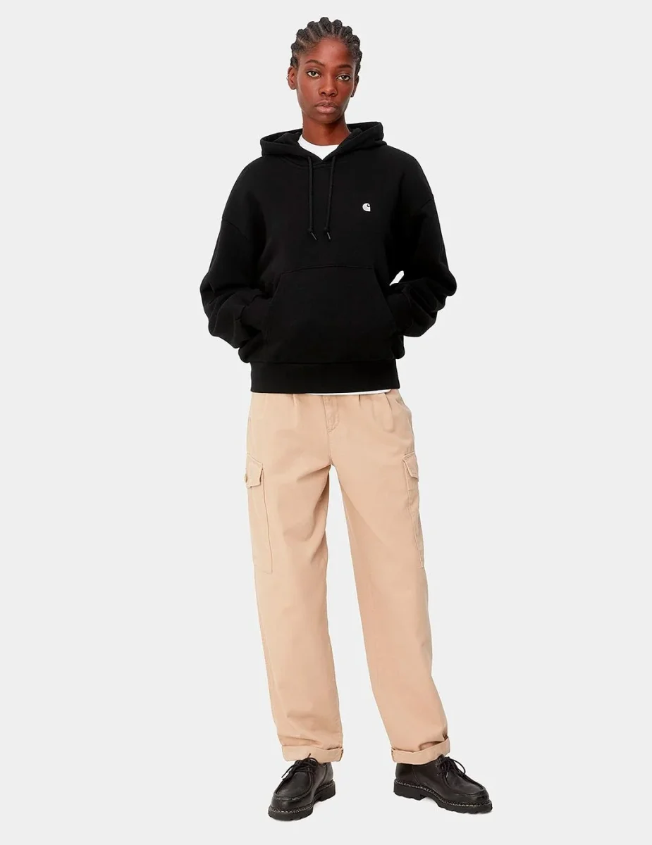 Sudadera CARHARTT WIP W' HOODED CASEY - Black/Silver - Imagen 4