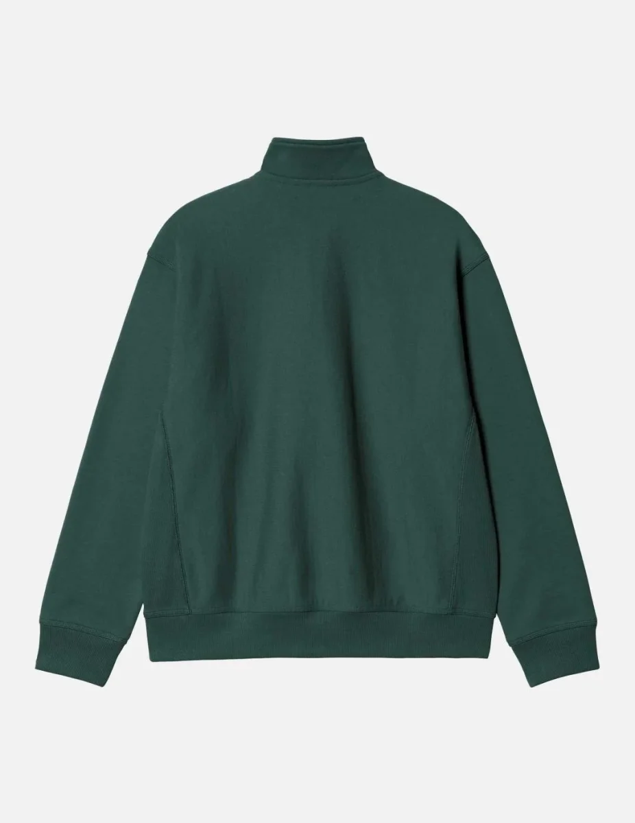 Sudadera CARHARTT WIP HALF ZIP AMERICAN SCRIPT - Kale Green - Imagen 3