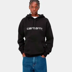 Sudadera CARHARTT WIP W' HOODED - Black / White