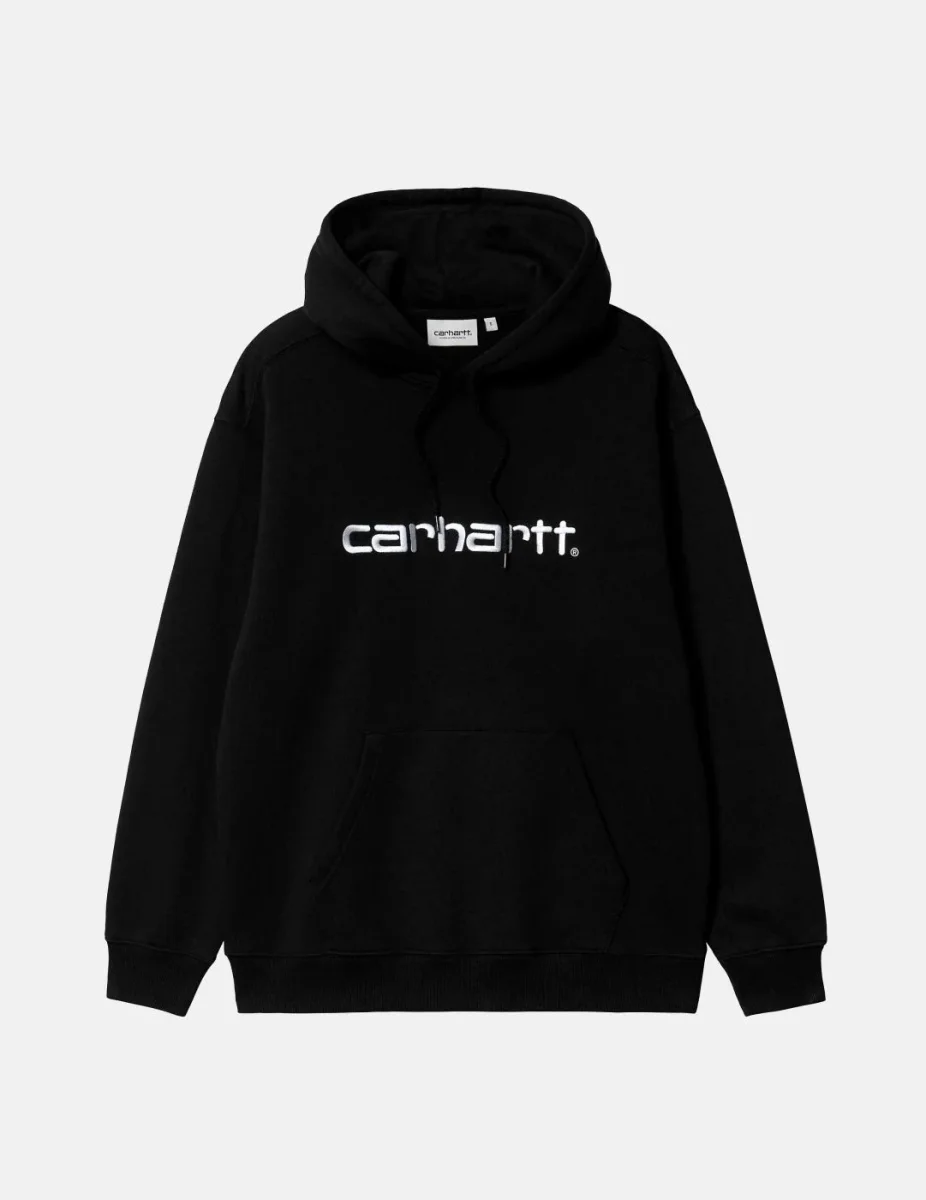 Sudadera CARHARTT WIP W' HOODED - Black / White - Imagen 5