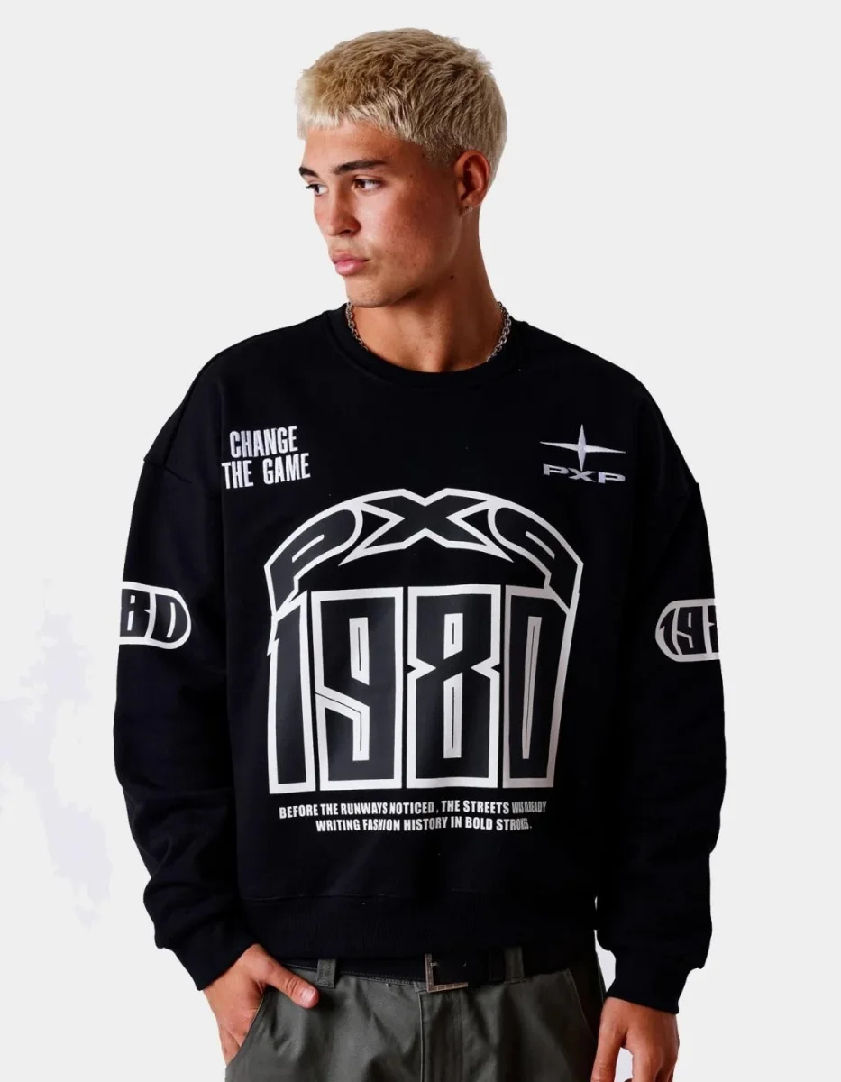 Sudadera Crew 2622327 - Negro/Blanco - Imagen 2
