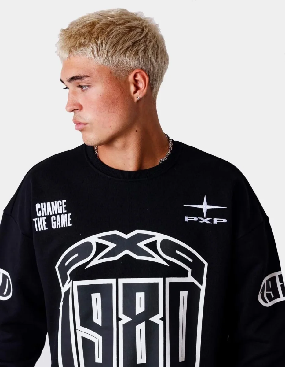Sudadera Crew 2622327 - Negro/Blanco - Imagen 4
