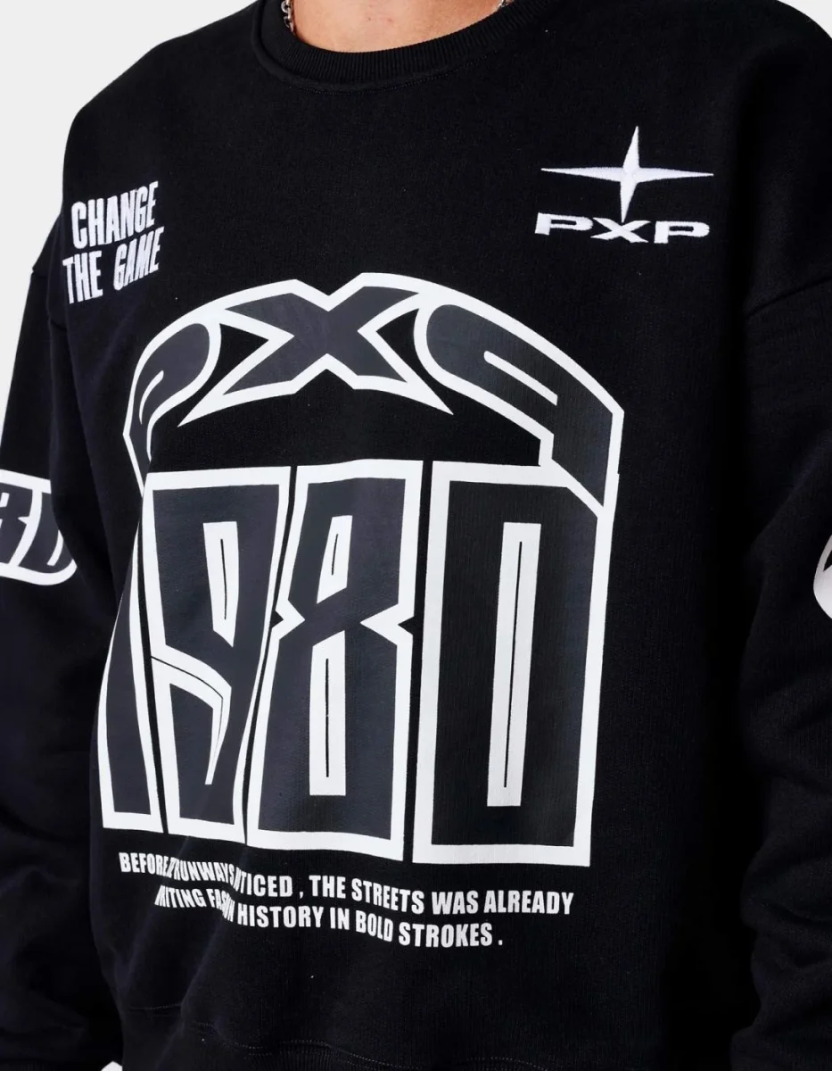 Sudadera Crew 2622327 - Negro/Blanco - Imagen 5