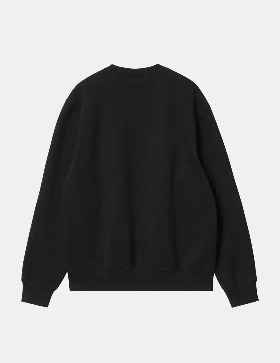 Sudadera Crew CARHARTT SWEAT - Black/Black - Imagen 6
