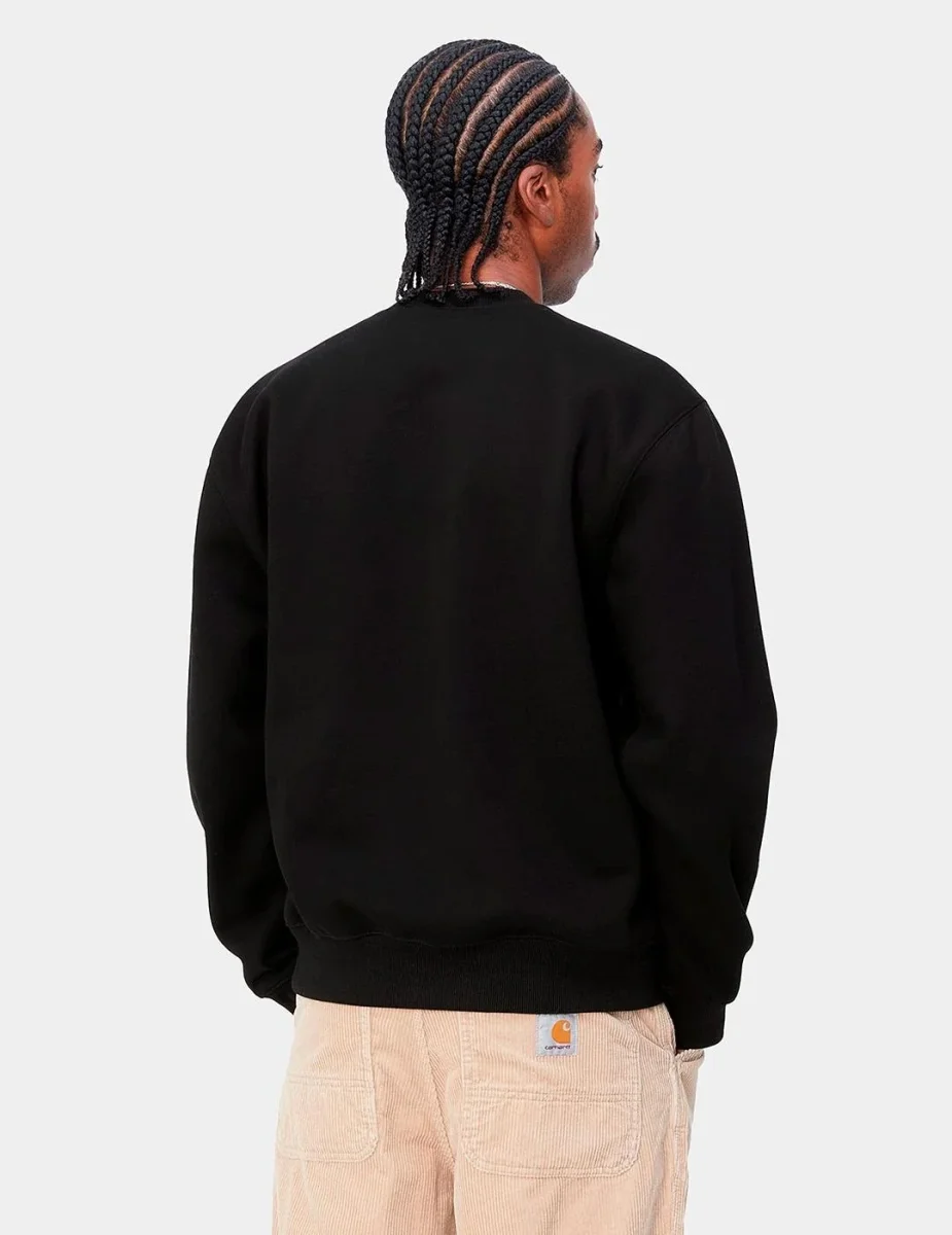 Sudadera Crew CARHARTT SWEAT - Black/Black - Imagen 3