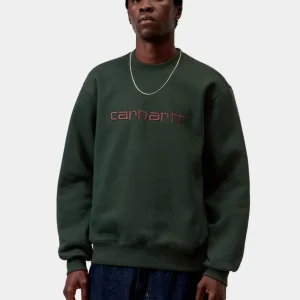 Sud. Crew CARHARTT WIP SWEAT - Dark Scarab / Palisande
