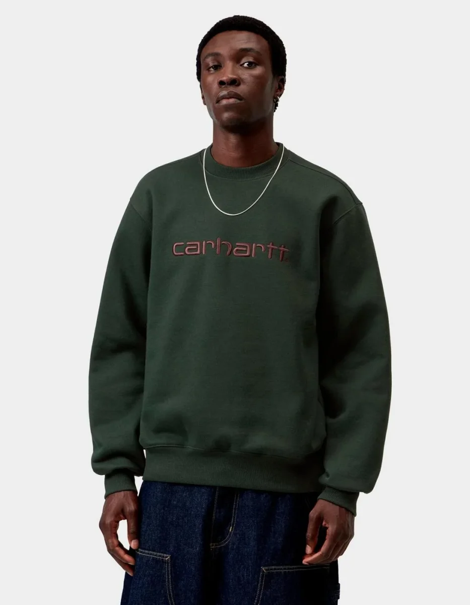 Sud. Crew CARHARTT WIP SWEAT - Dark Scarab / Palisande - Imagen 2