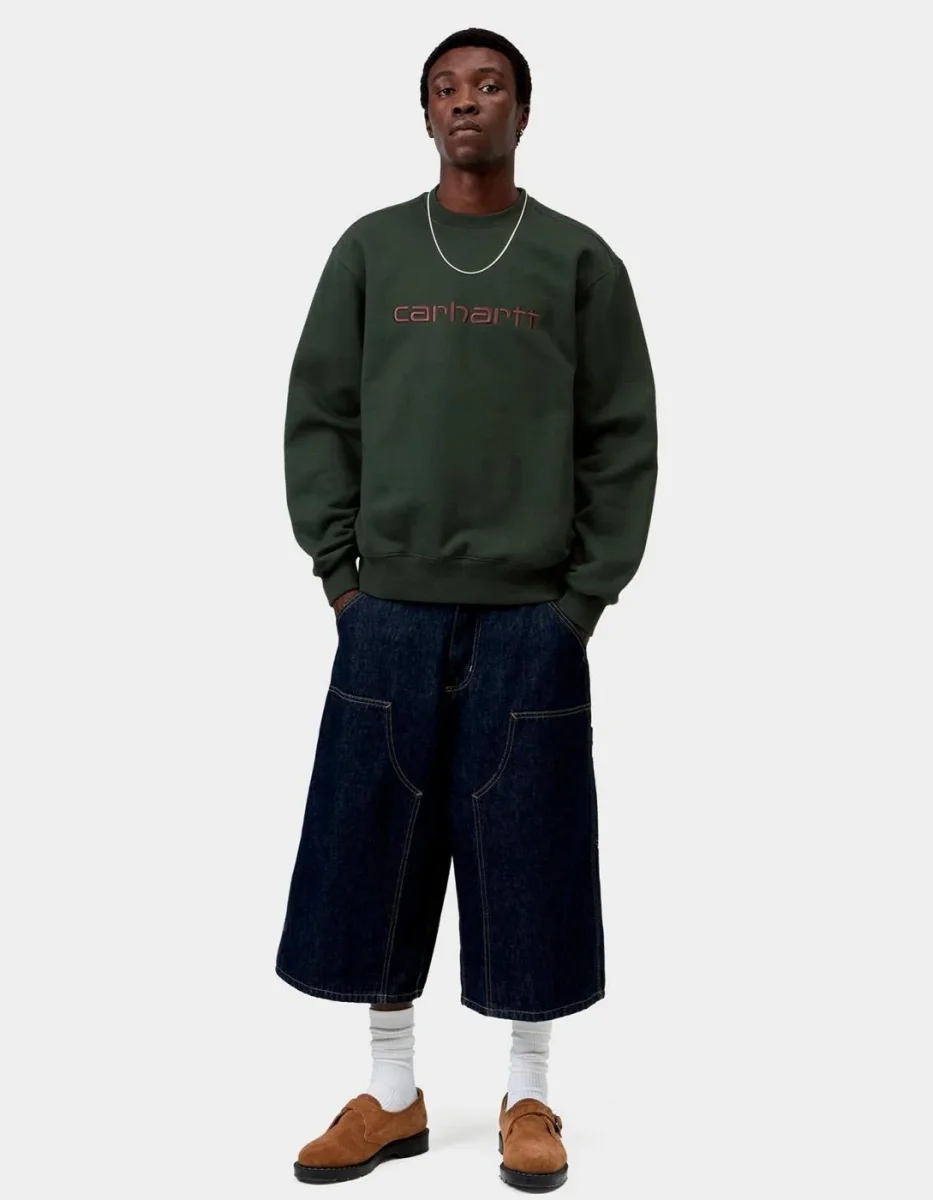Sud. Crew CARHARTT WIP SWEAT - Dark Scarab / Palisande - Imagen 4