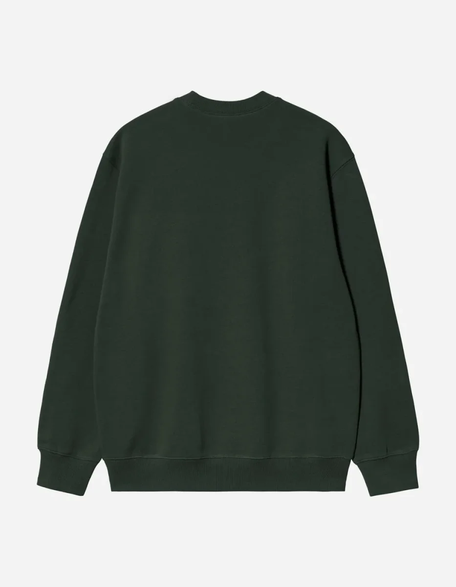 Sud. Crew CARHARTT WIP SWEAT - Dark Scarab / Palisande - Imagen 6