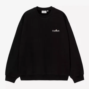 Sudadera Crew CARHARTT WIP LABEL SWEAT- Black