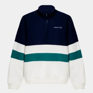 Sudadera Crew CARTER - Ivory/Navy/Heura