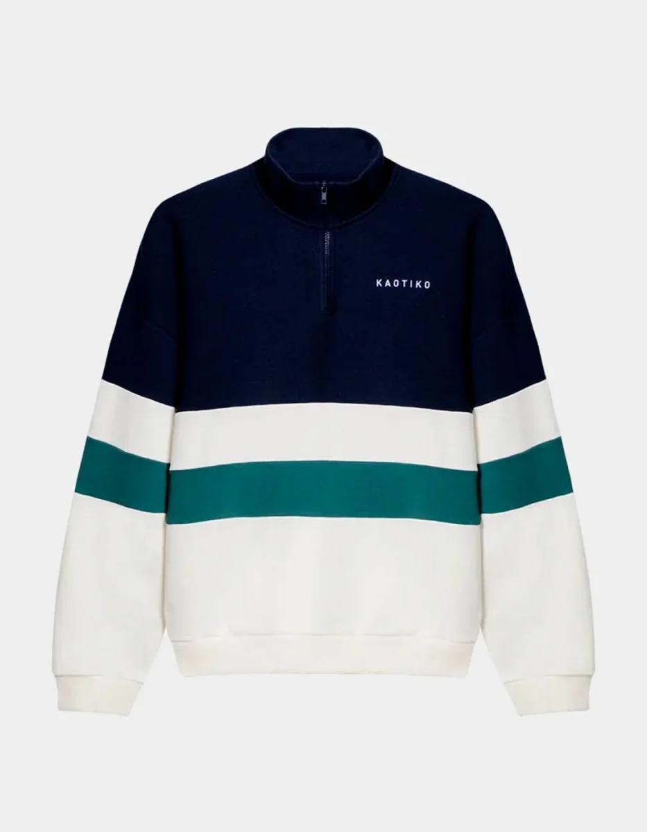 Sudadera Crew CARTER - Ivory/Navy/Heura