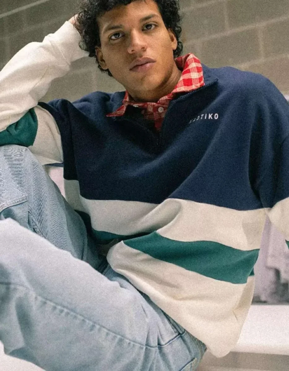 Sudadera Crew CARTER - Ivory/Navy/Heura - Imagen 5