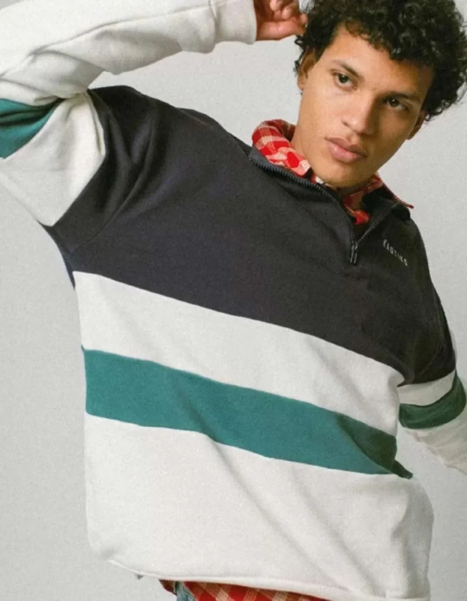 Sudadera Crew CARTER - Ivory/Navy/Heura - Imagen 7