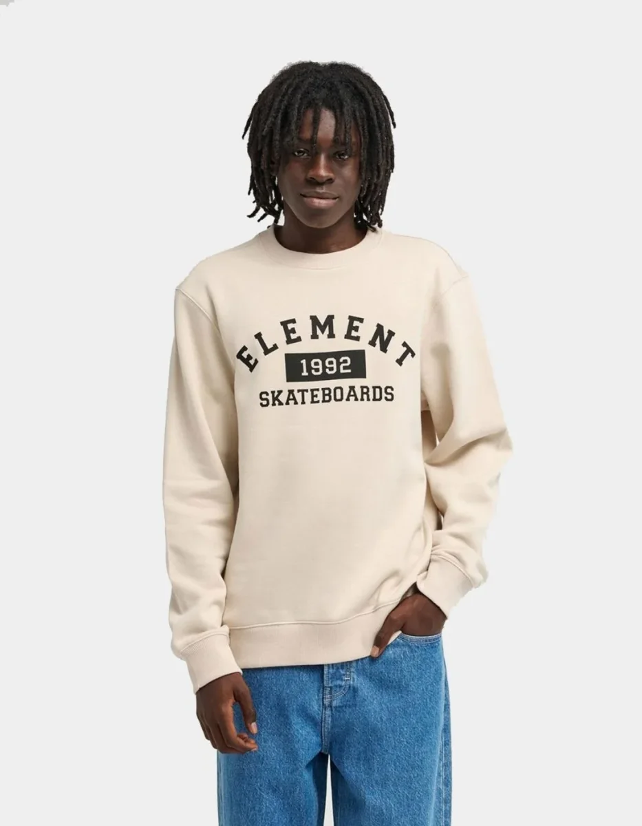 Sudadera Crew ELEMENT HOME TEAM - Oat Milk - Imagen 2