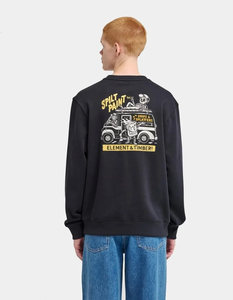 Sudadera Crew ELEMENT TIMBER VAN - Faded Black - Imagen 3