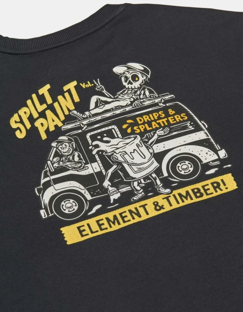 Sudadera Crew ELEMENT TIMBER VAN - Faded Black - Imagen 6