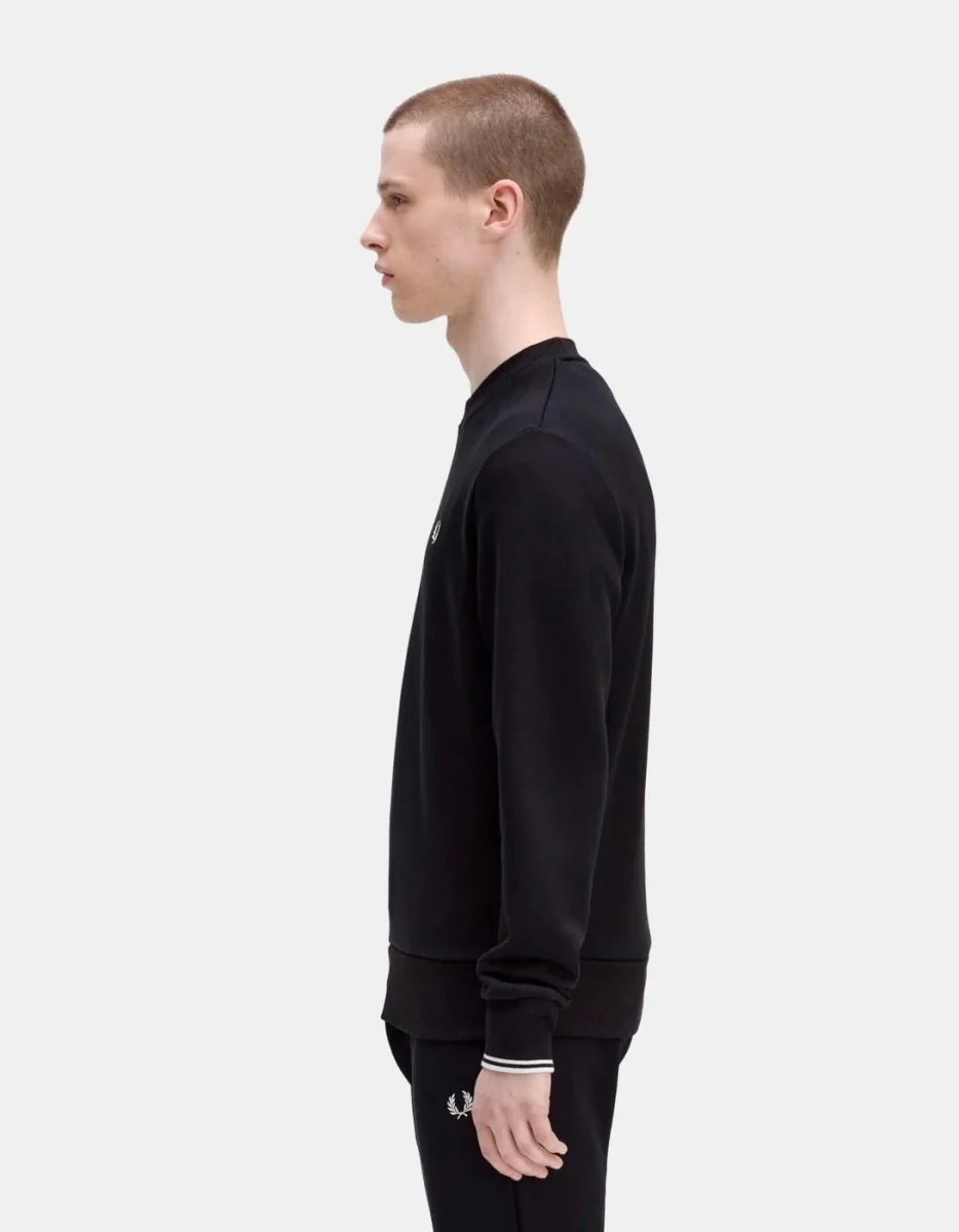 Sudadera Crew FRED PERRY M7535 - Black - Imagen 3