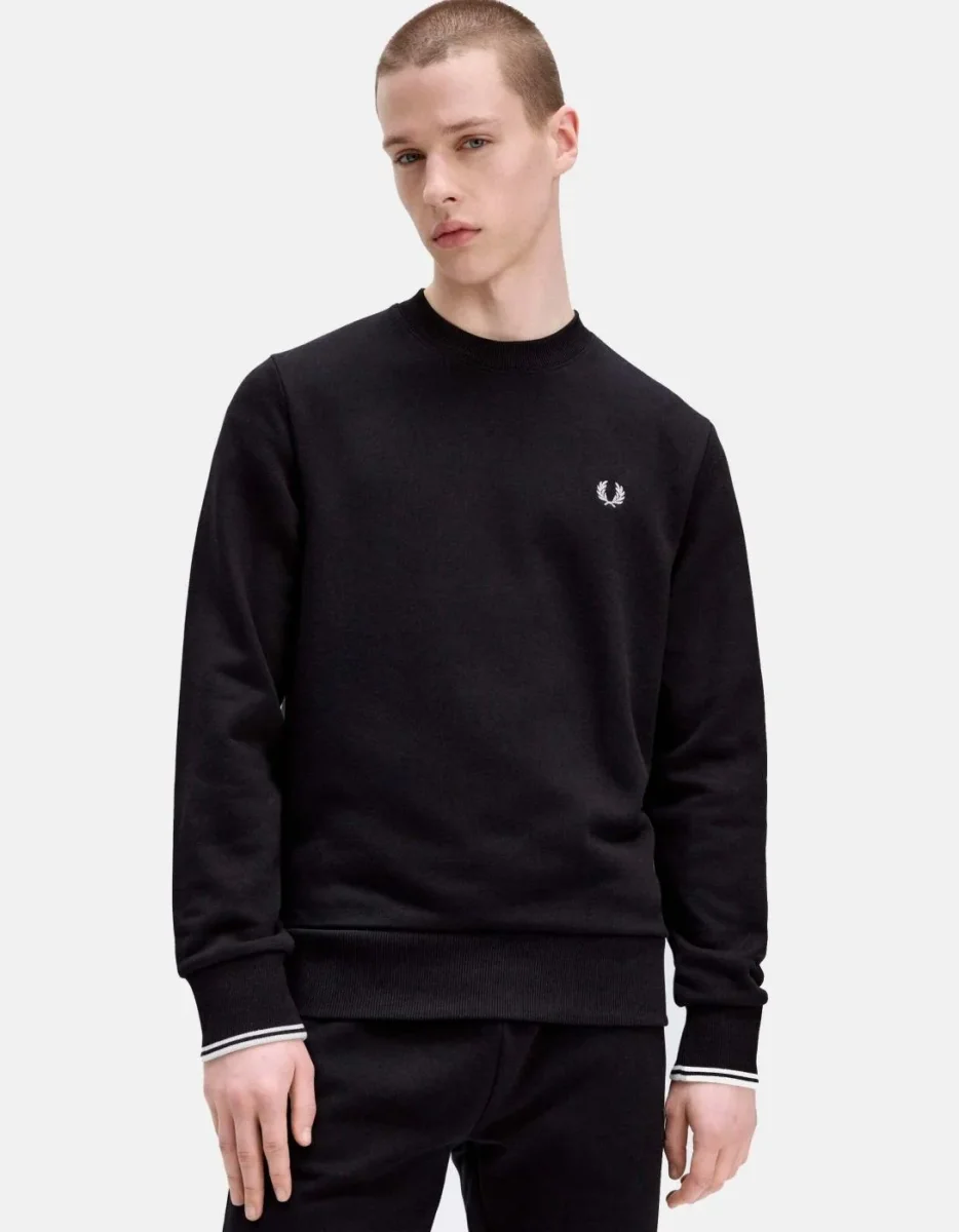 Sudadera Crew FRED PERRY M7535 - Black - Imagen 4