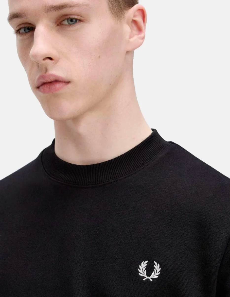 Sudadera Crew FRED PERRY M7535 - Black - Imagen 5