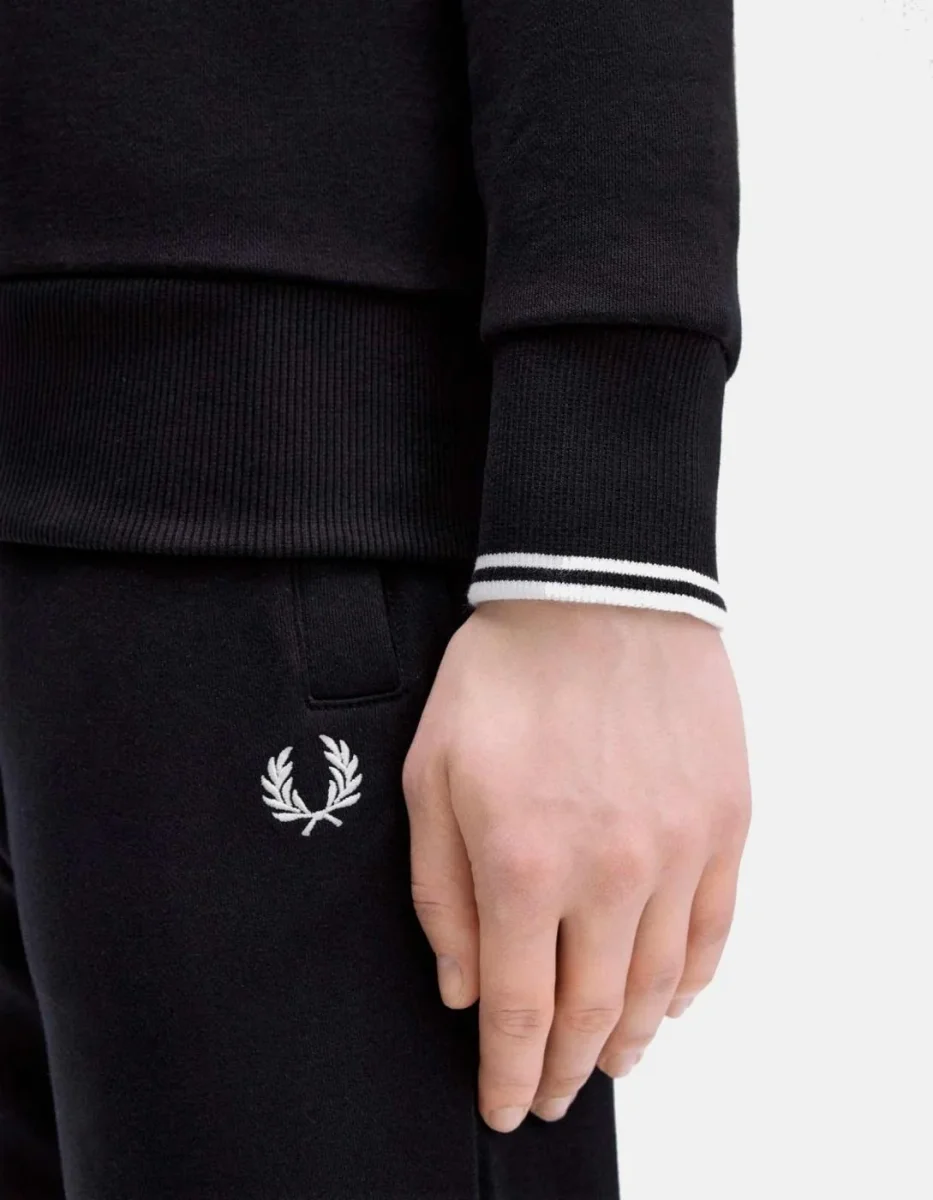 Sudadera Crew FRED PERRY M7535 - Black - Imagen 6