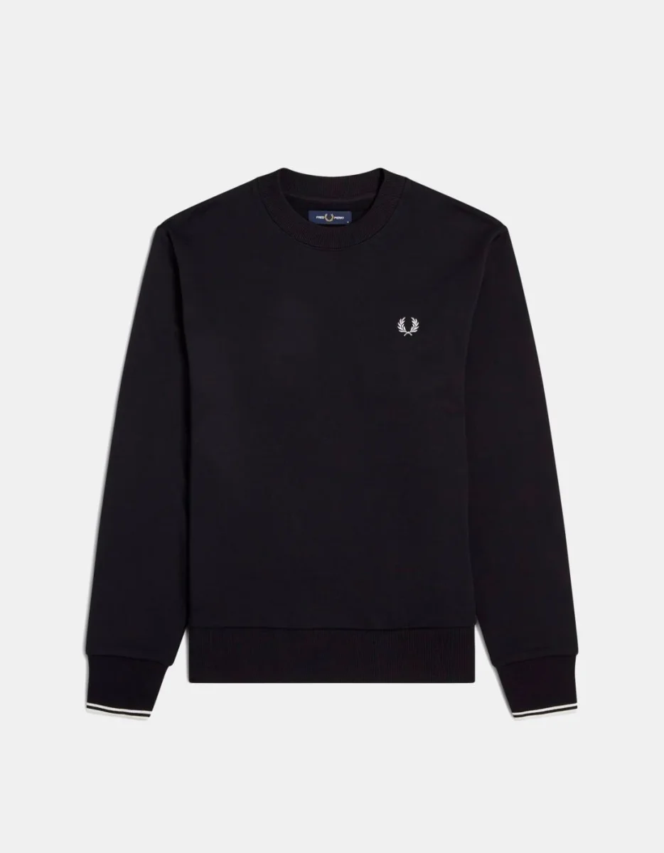 Sudadera Crew FRED PERRY M7535 - Black - Imagen 8