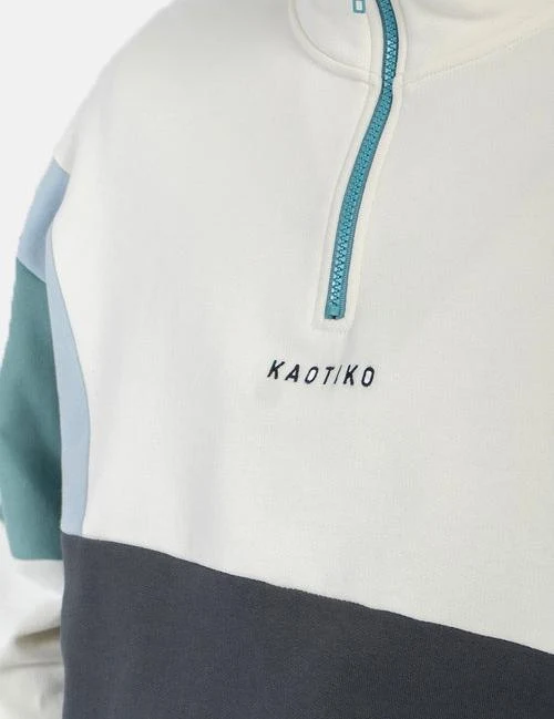 Sudadera Crew KAOTIKO ARTHUR - Ivory/Black/Niagara - Imagen 4