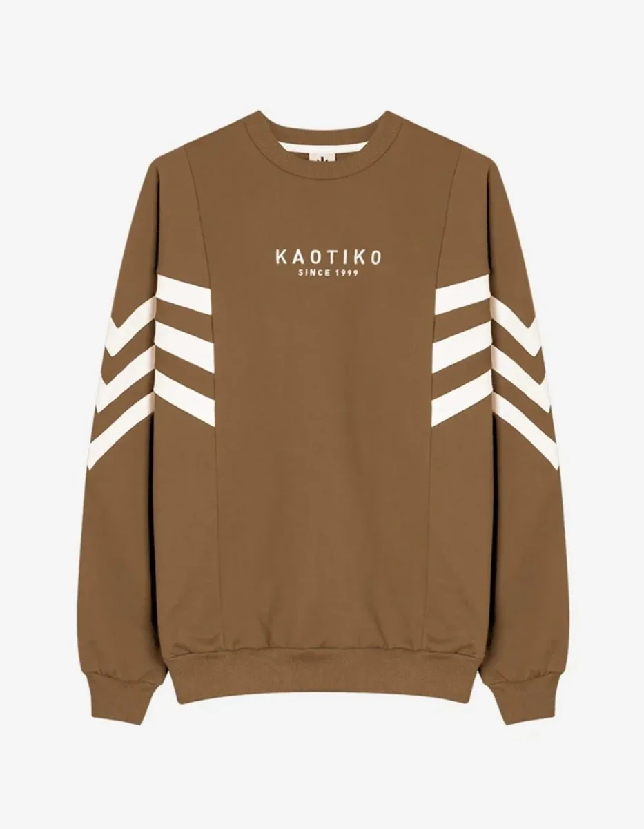 Sudadera Crew KAOTIKO CHAD - Camel/Ivory - Imagen 2