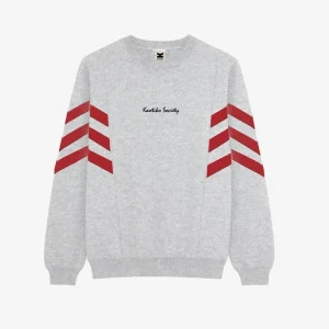 Sudadera Crew KAOTIKO CHAD SOCIETY - Grey/Ruby