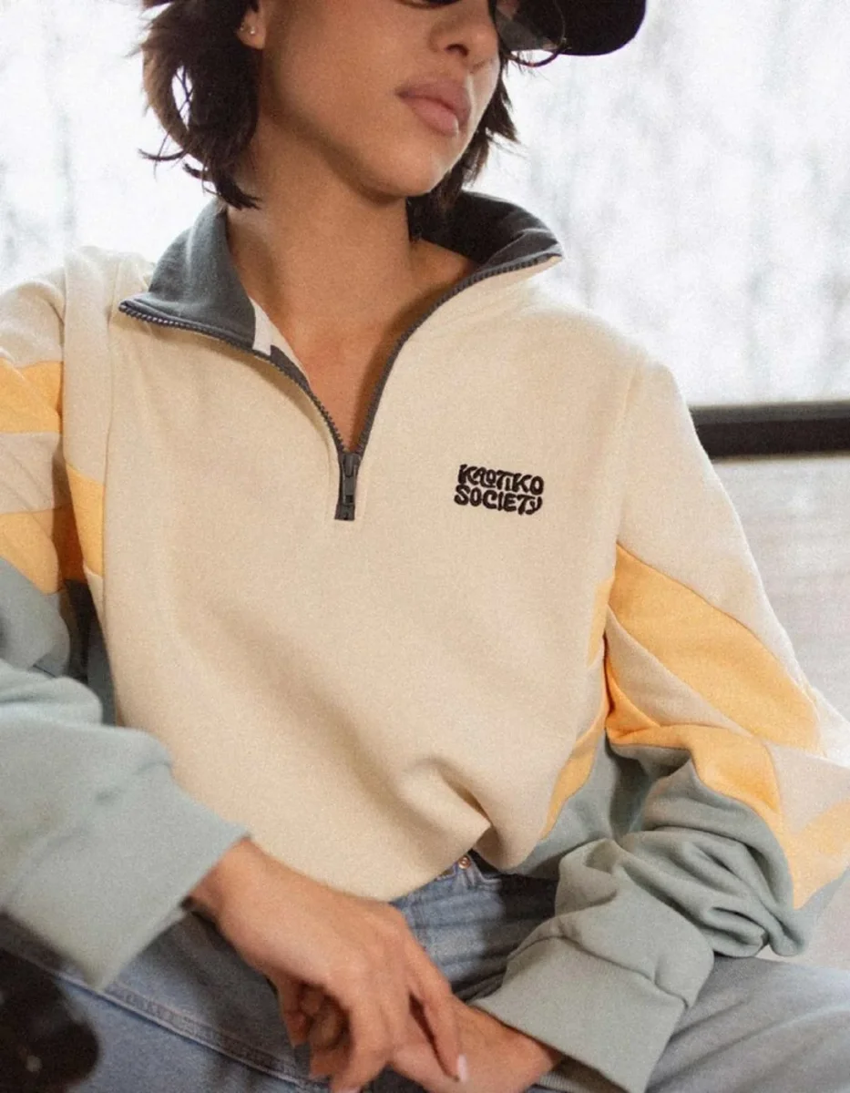 Sudadera Crew KAOTIKO CLARK - Bone/Cloud - Imagen 4