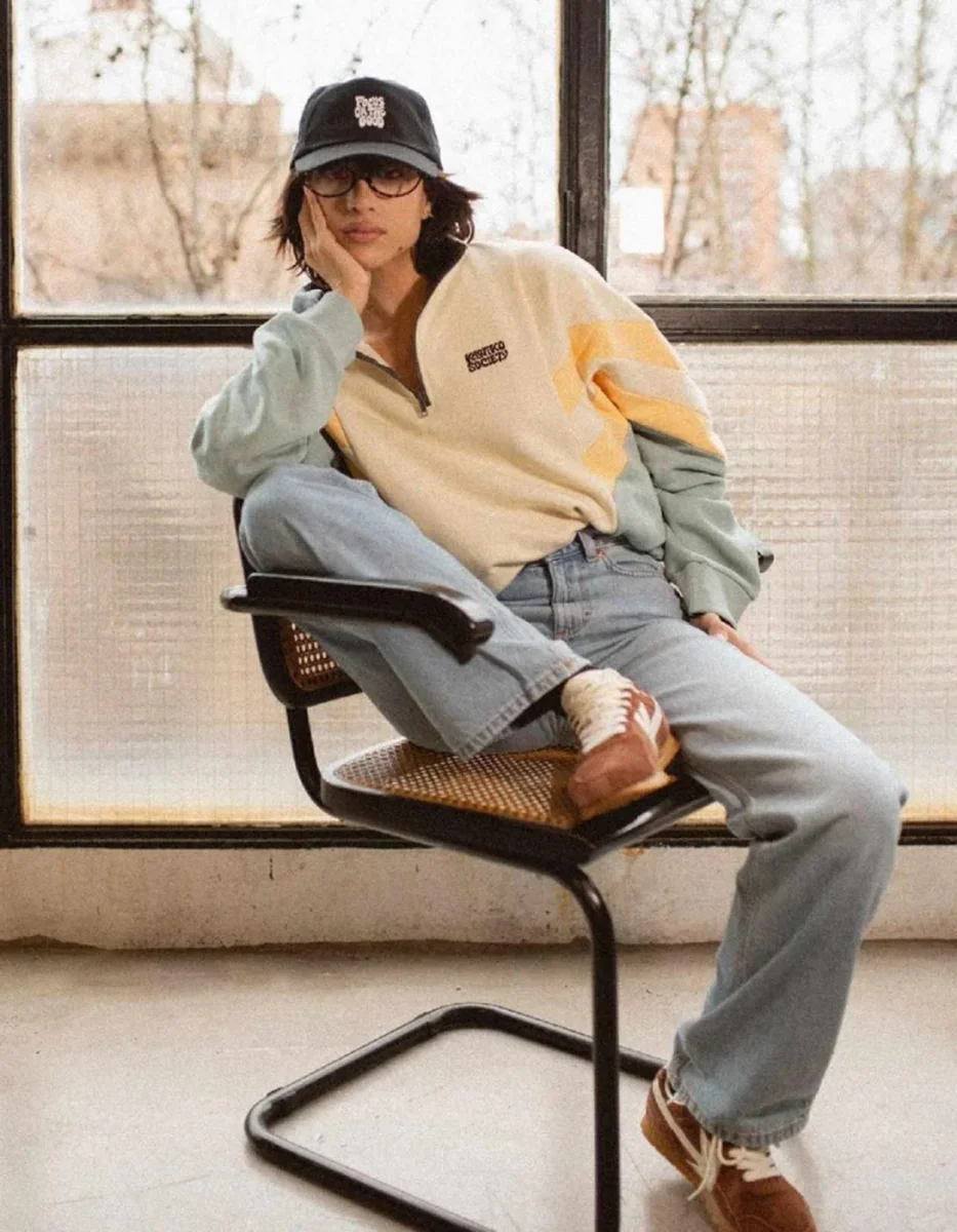 Sudadera Crew KAOTIKO CLARK - Bone/Cloud - Imagen 5