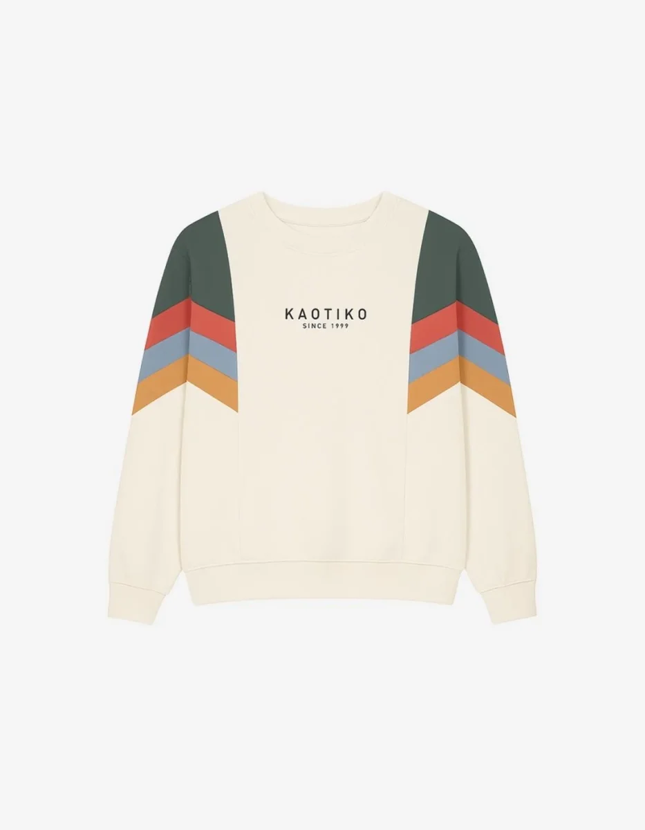 Sudadera Crew KAOTIKO SEATTLE - Ivory/Heura/Tile/Steel - Imagen 2