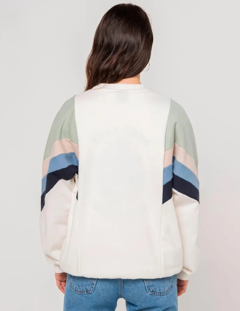 Sudadera Crew KAOTIKO SEATTLE - Marfil/Fresh Green/Azul - Imagen 9