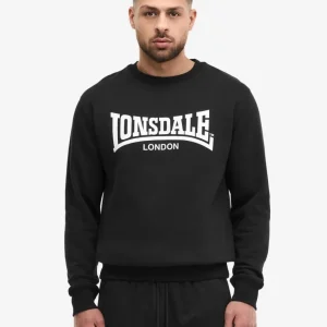 Sudadera Crew LONSDALE WELHAM - Black/White