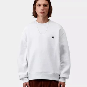Sudadera Crew MACK SWEAT - Ash Heather / Black